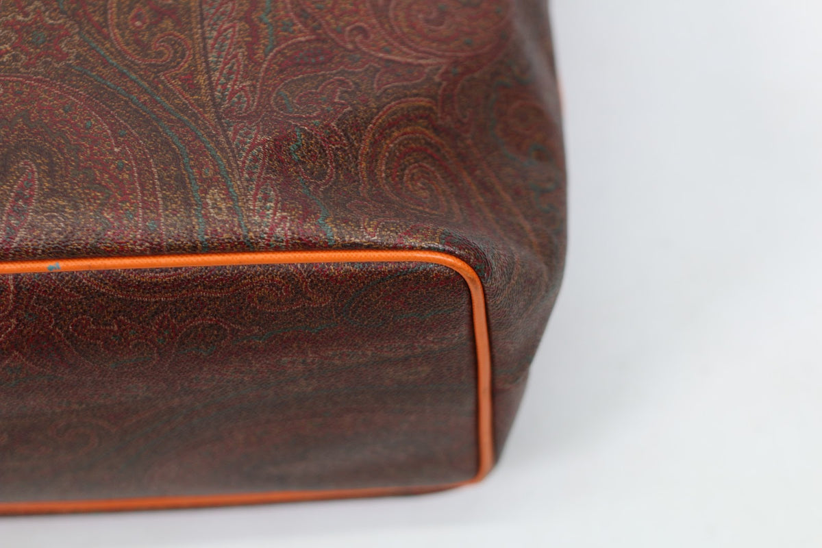 Etro Brown PVC Paisley Baguette ONE Shoulder Bag 1B140 (V583917)