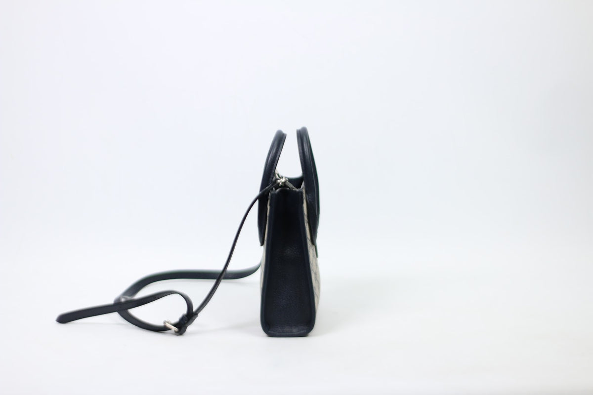 Gucci Navy PVC Canvas Interlocking G Mini Shoulder Bag 671623