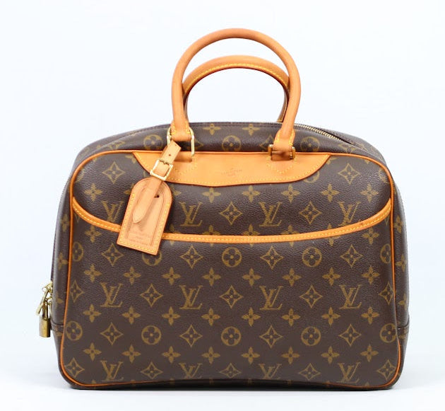 Louis Vuitton Brown PVC Monogram Canvas Bowling Vanity Deauville ONE Tote Bag M47270