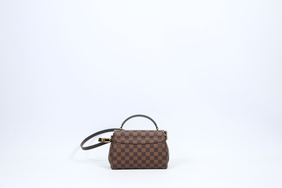 Louis Vuitton Brown PVC Damier Ebene Canvas Croisette ONE Shoulder Bag N53000 (V1240923)