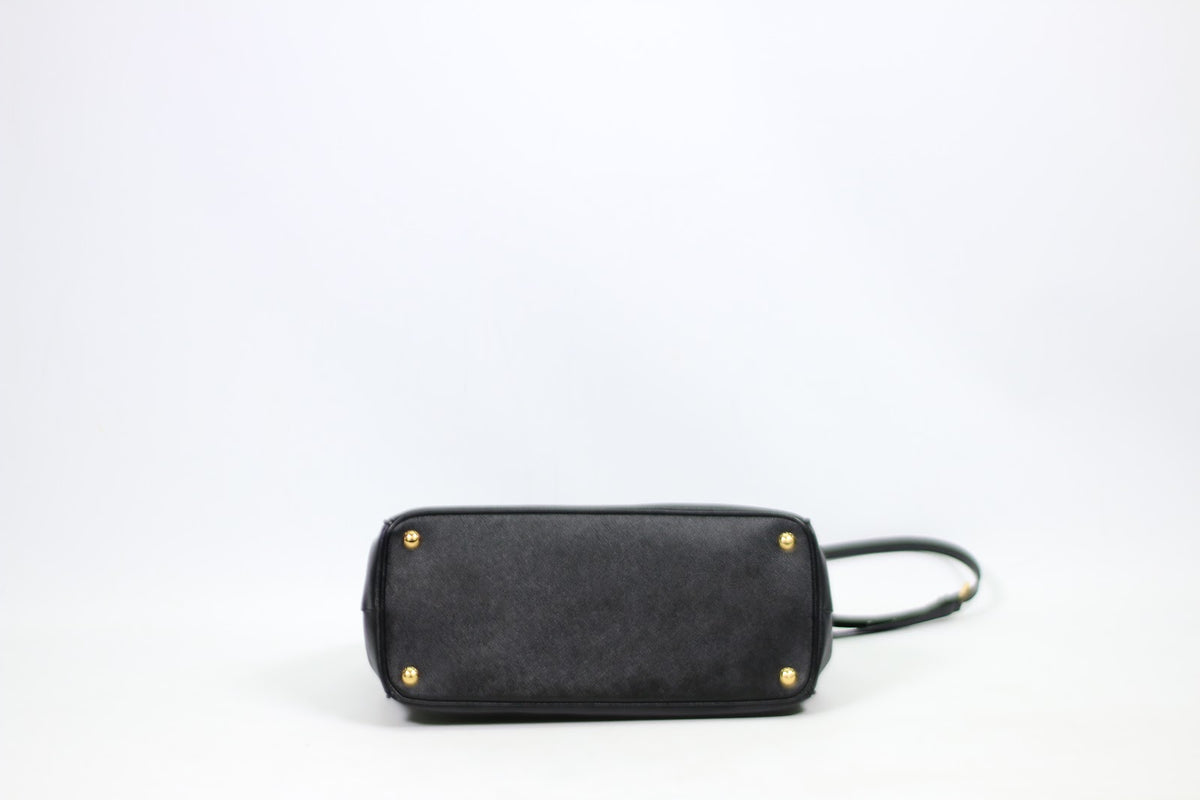 Prada Black Leather Saffiano Lux ONE Shoulder Bag BN2274
