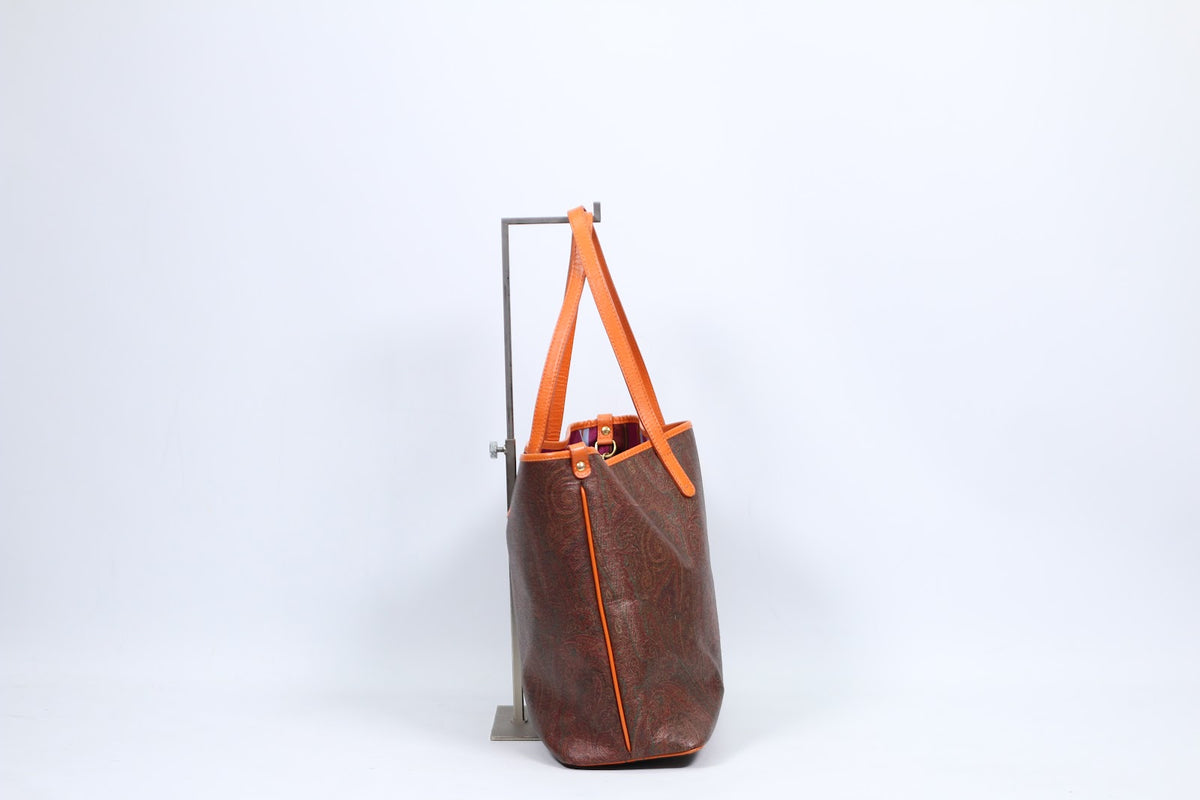 Etro Brown PVC Paisley Baguette ONE Shoulder Bag 1B140 (V583917)
