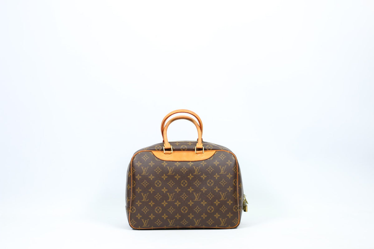 Louis Vuitton Brown PVC Monogram Canvas Bowling Vanity Deauville ONE Tote Bag M47270