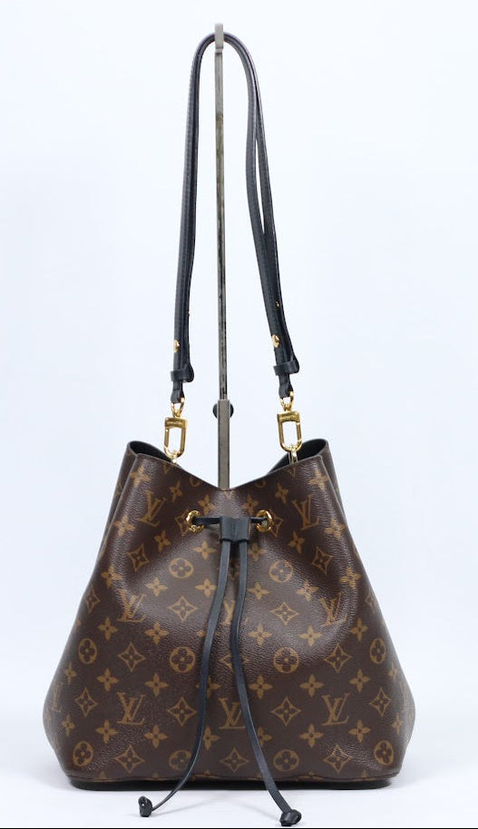 Louis Vuitton Black PVC Monogram NeoNoe Bucket MM Shoulder Bag M44020 (V1277918)
