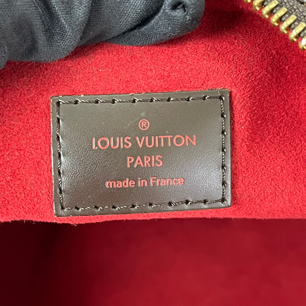 Louis Vuitton Brown PVC Damier Ebene Evora MM Shoulder Bag N41131 (V1230919)