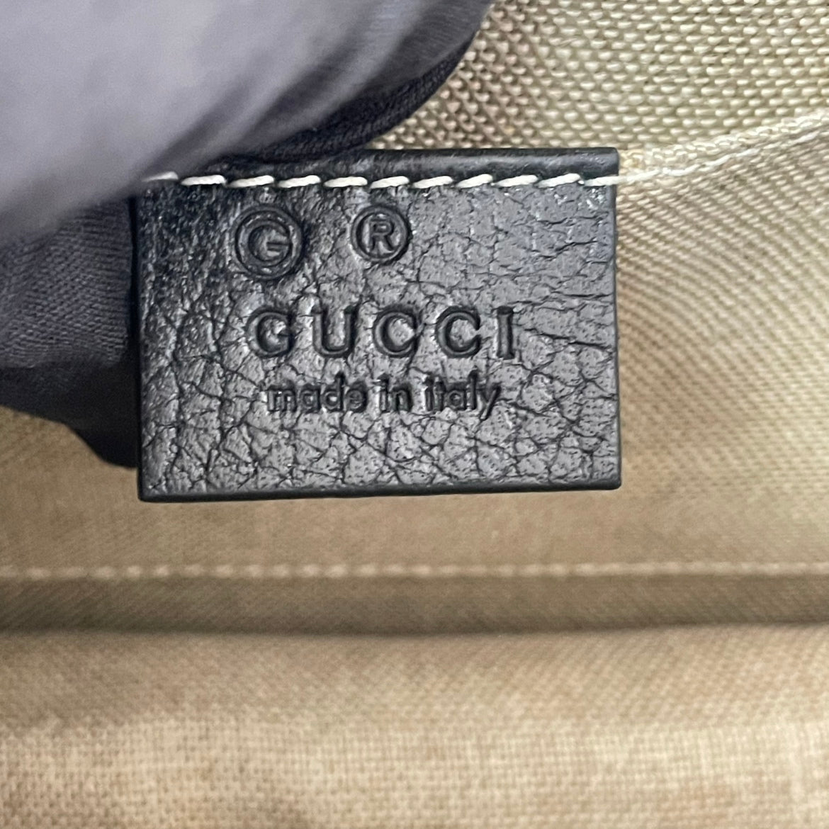 Gucci Black Leather GG Interlocking Chain ONE Shoulder Bag