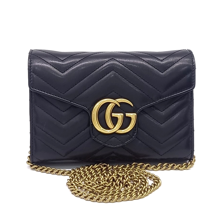 Gucci Marmont Matelasse Crossbody Bag (474575) (10487481)
