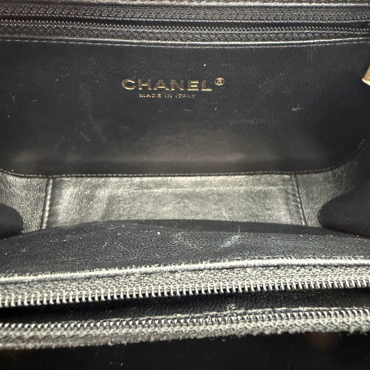 Chanel Caviar Camera Bag - interior stamp