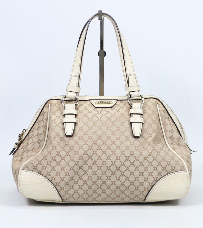 Celine Beige Fabric Vintage Blason ONE Tote Bag KC-ST-0078 (V3510813)