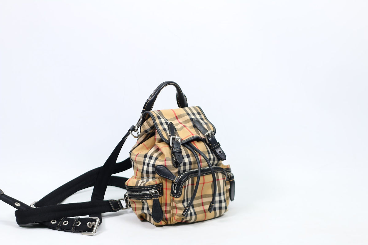 Burberry Beige Fabric Classic Check Rucksack ONE Backpack 4078471 (V2210814)