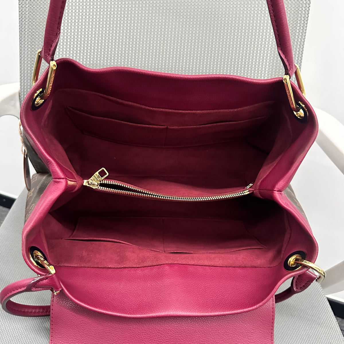 Louis Vuitton Olympe Monogram/Purple Top Handle Bag (LY1497)