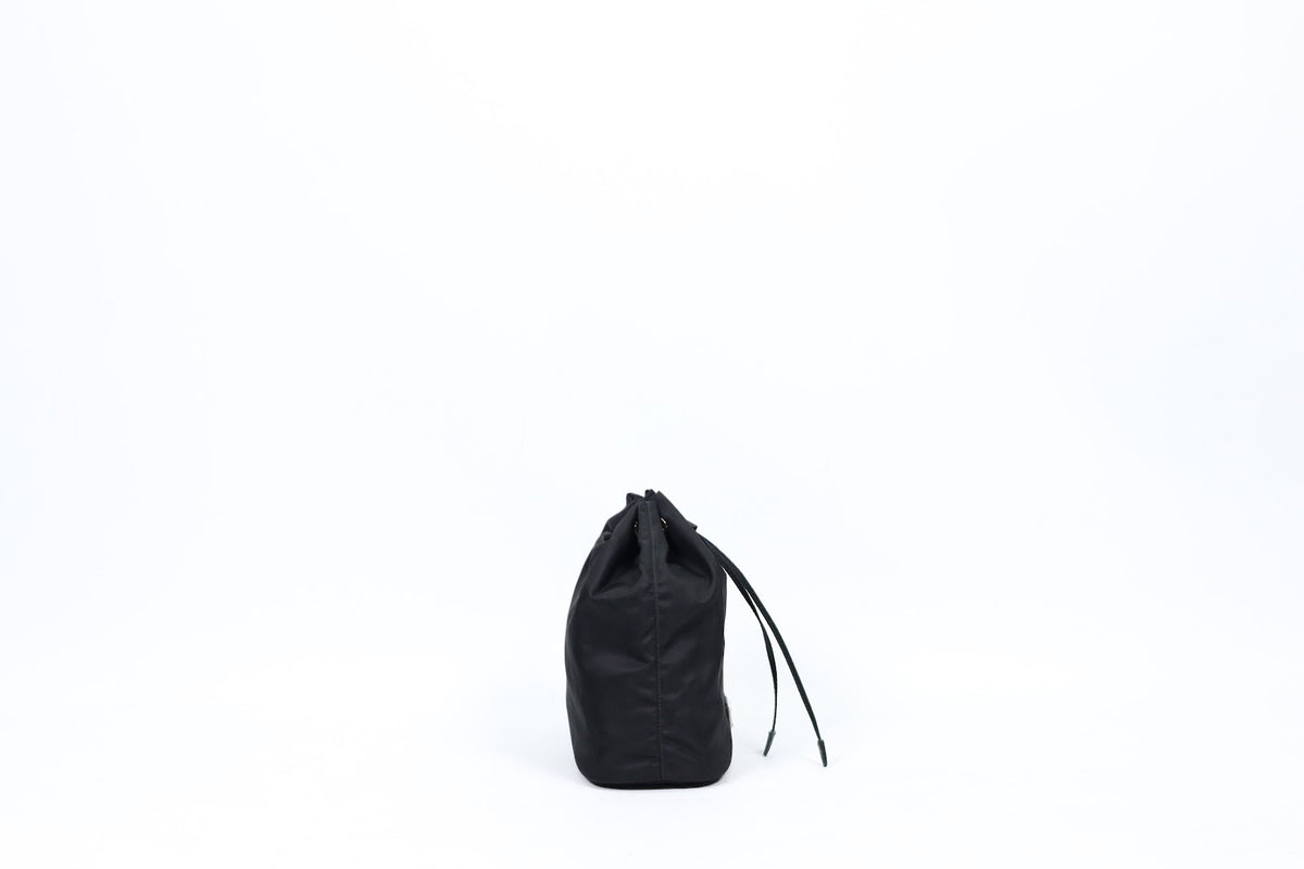 Prada Black Re-Nylon Triangle Logo Bucket ONE Pouch 1NS369