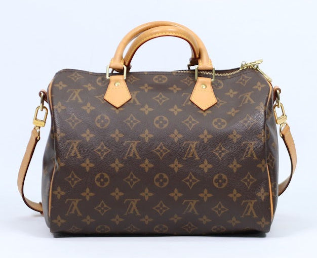 Louis Vuitton Brown PVC Monogram Canvas Bandouliere Speedy 30 Tote Bag M40391 (V1268915)