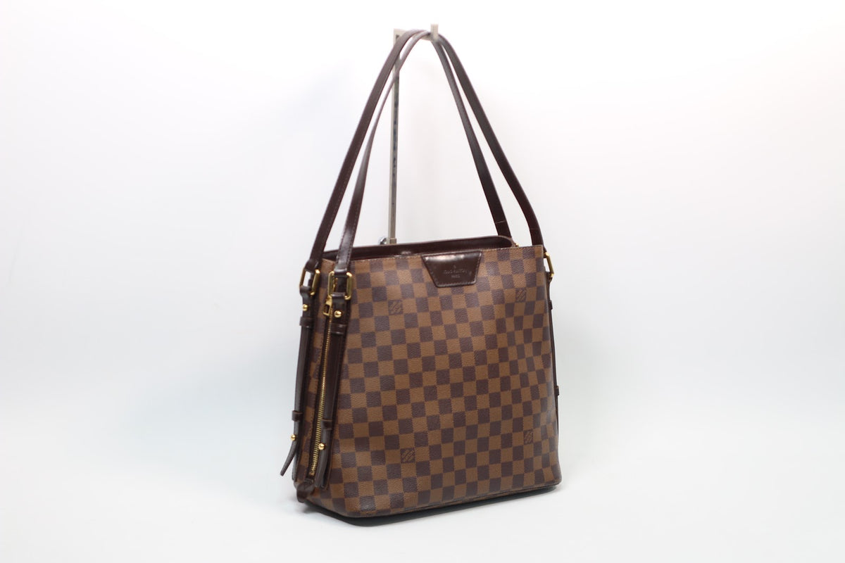 Louis Vuitton Brown PVC Damier Ebene Canvas Cabas Rivington ONE Shoulder Bag N41108