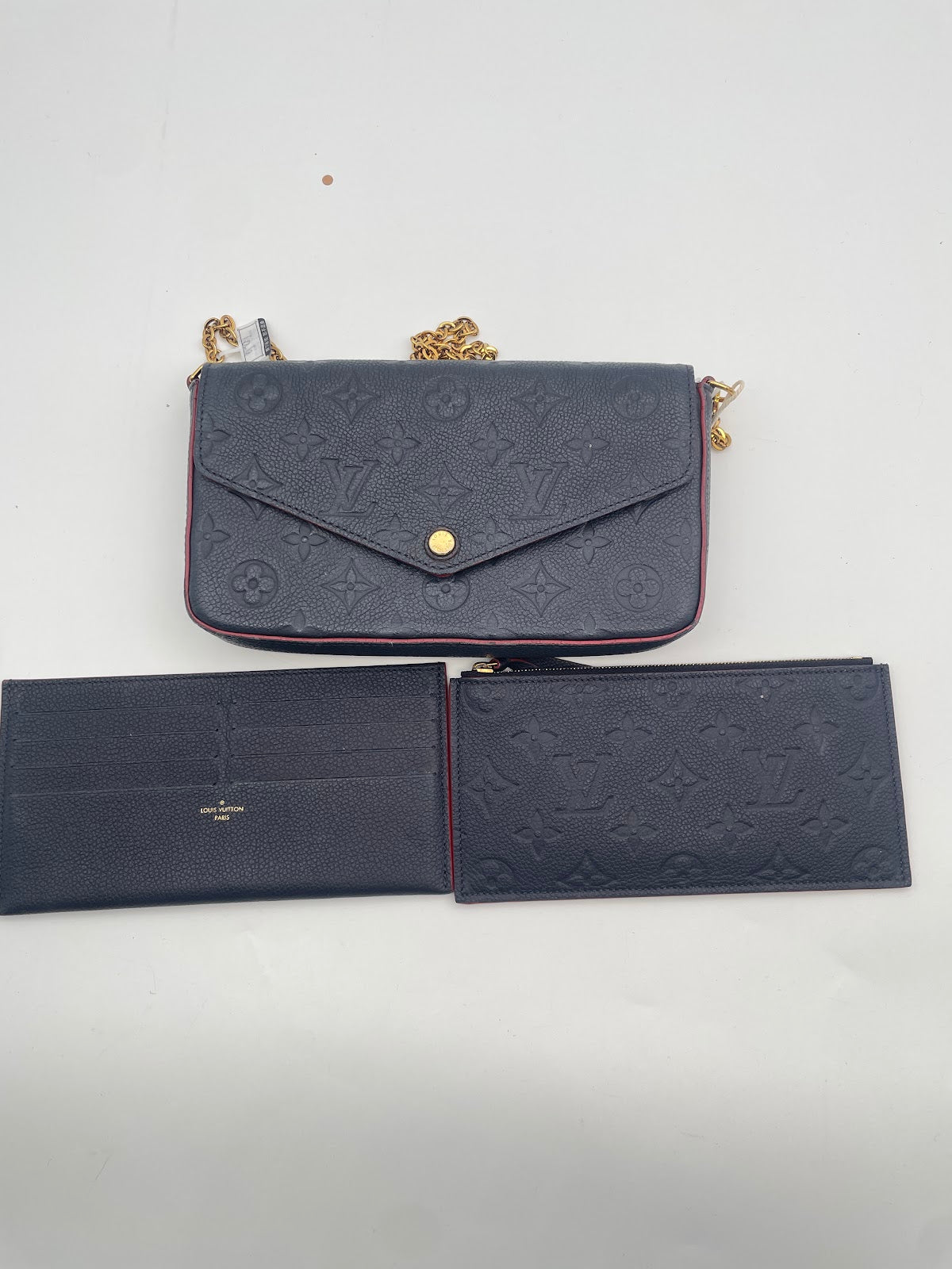 Louis Vuitton Felicie Chain Bag, Navy