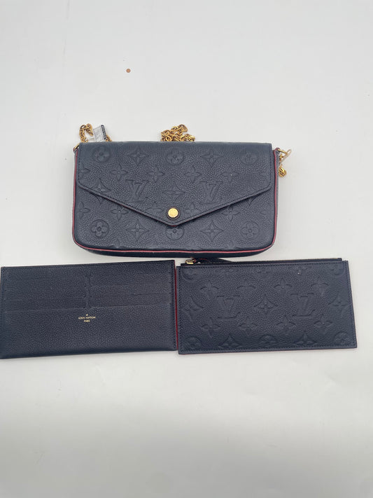 Louis Vuitton Felicie Chain Bag, Navy