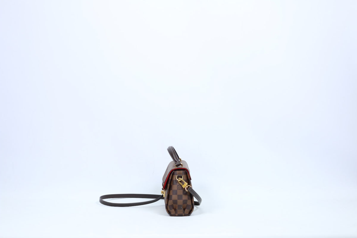 Louis Vuitton Brown PVC Damier Ebene Canvas Croisette ONE Shoulder Bag N53000 (V1240923)