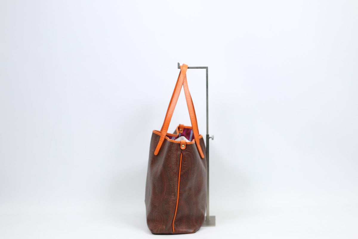 Etro Brown PVC Paisley Baguette ONE Shoulder Bag 1B140 (V583917)