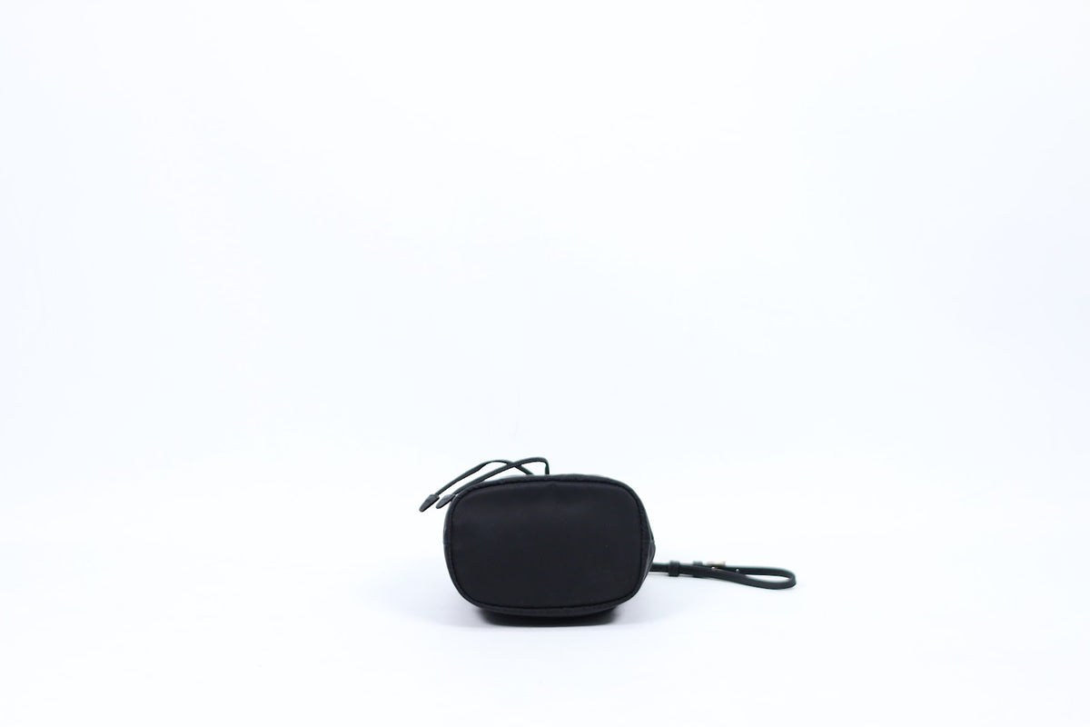 Prada Black Re-Nylon Triangle Logo Bucket ONE Pouch 1NS369
