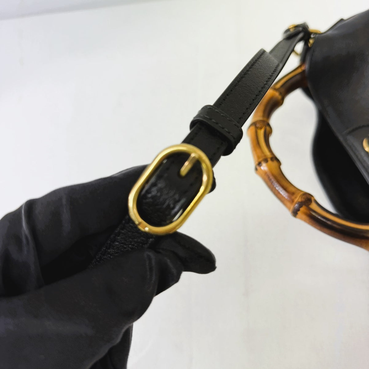 Gucci Black Leather Diana Bamboo Small Shoulder Bag 746251