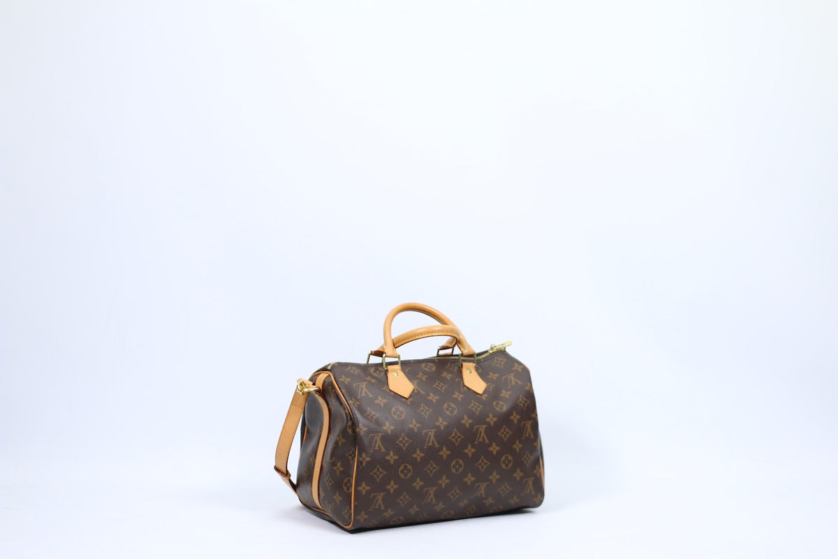 Louis Vuitton Brown PVC Monogram Canvas Bandouliere Speedy 30 Tote Bag M40391 (V1268915)