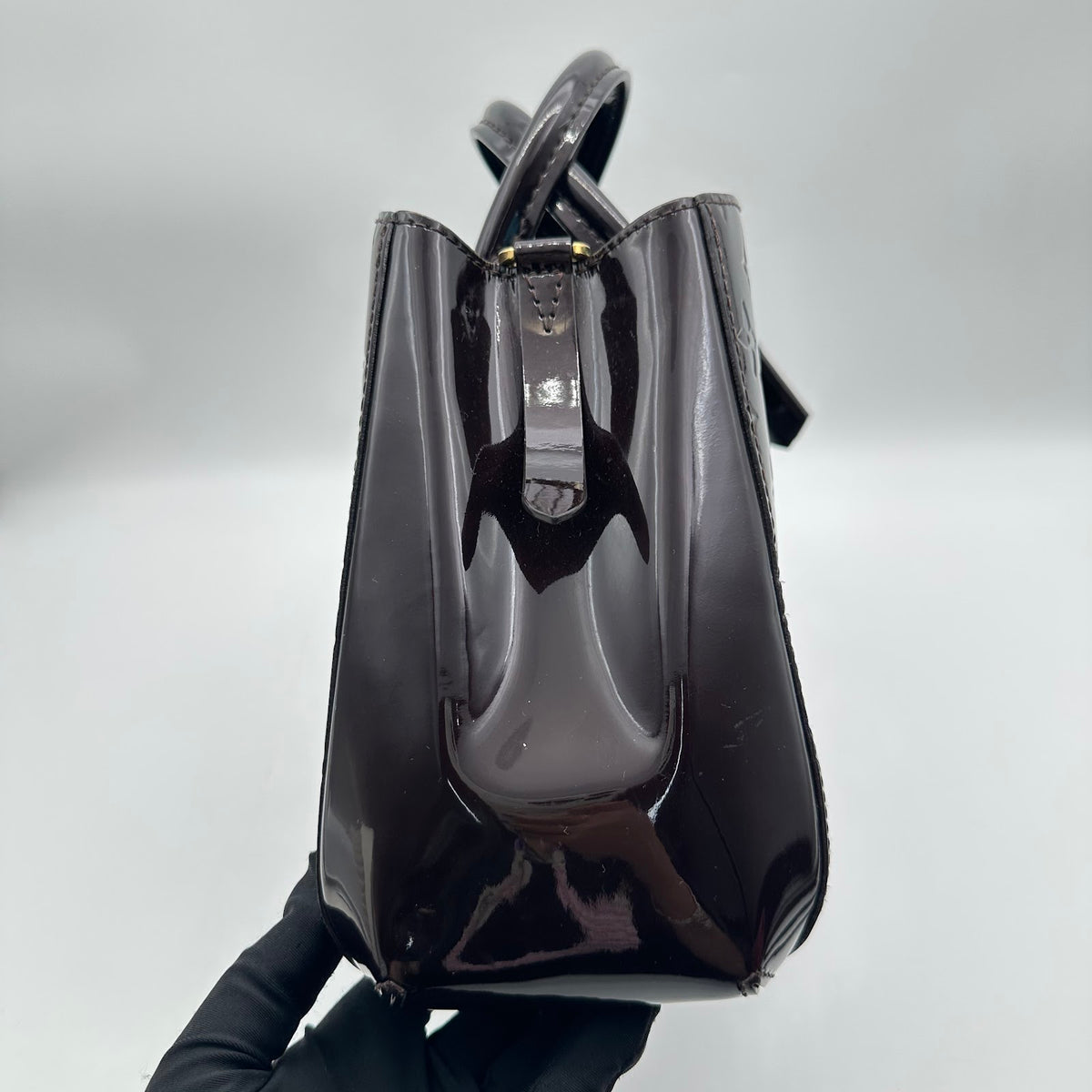 Louis Vuitton Montaigne BB Patent Leather Bag, Cherry Red