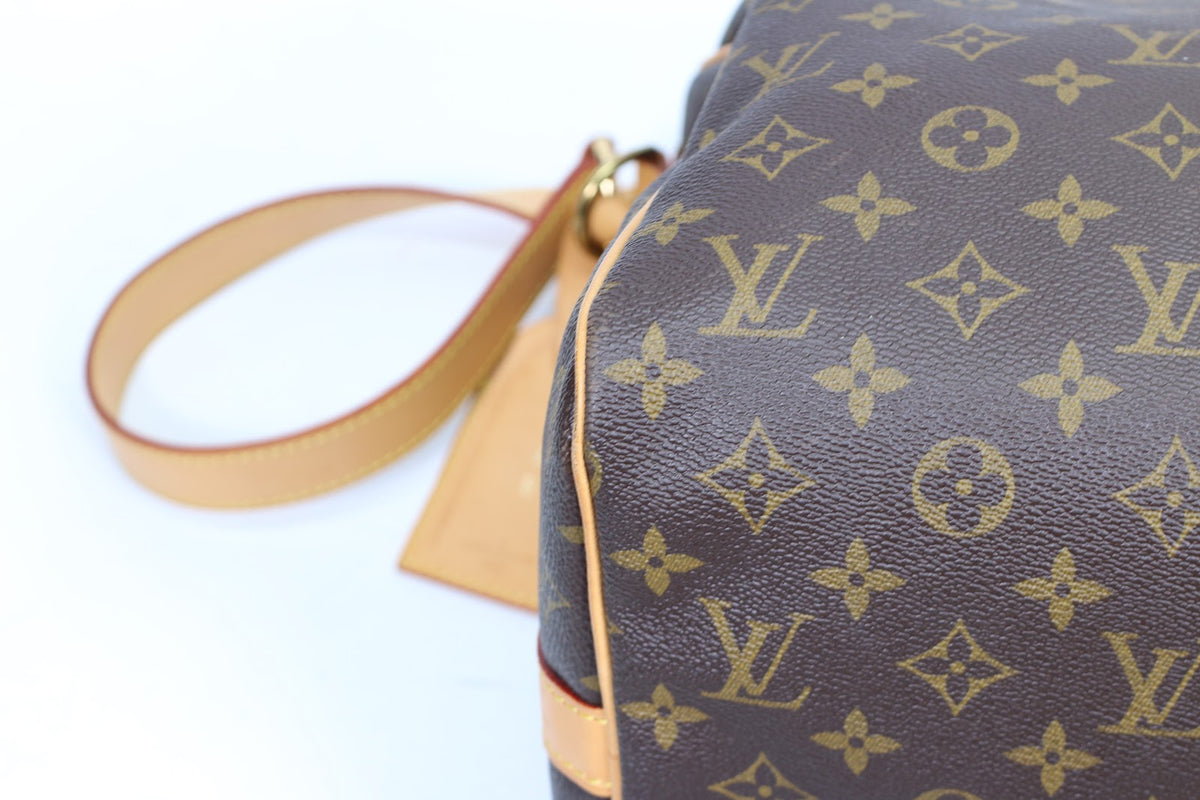 Louis Vuitton Brown PVC Monogram Canvas Keepall Bandouliere 45 Boston Shoulder Bag M41418