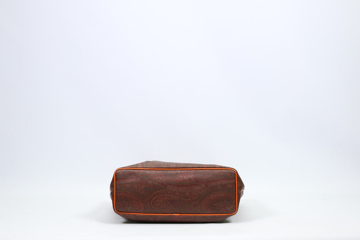 Etro Brown PVC Paisley Baguette ONE Shoulder Bag 1B140 (V583917)