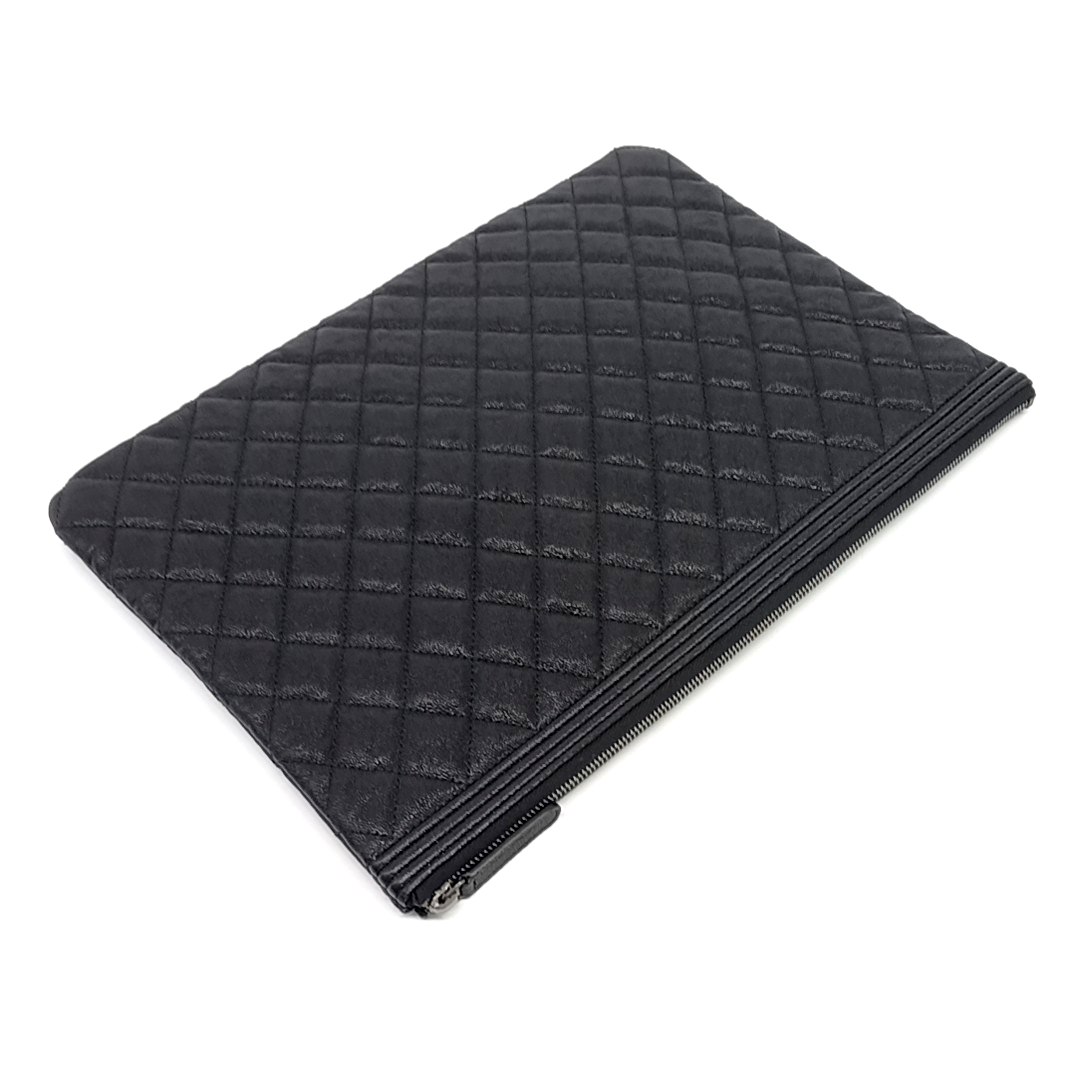 Chanel Caviar Boy Clutch Large (10337333)