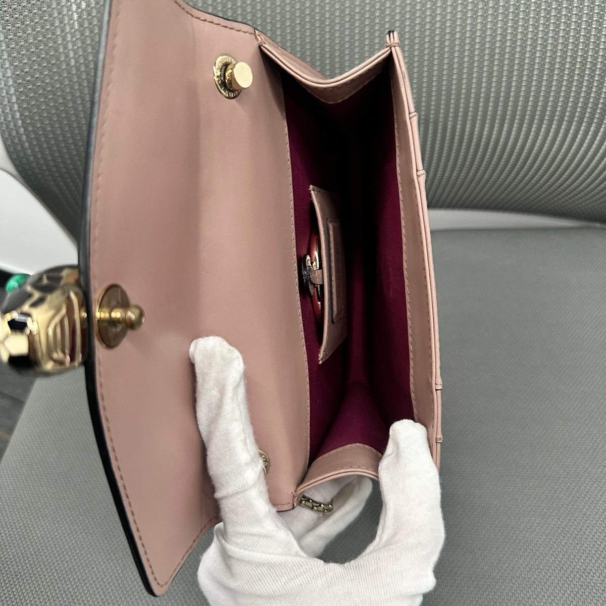 Bvlgari Serpenti Chain Crossbody Bag Dusty Pink (BL1426)