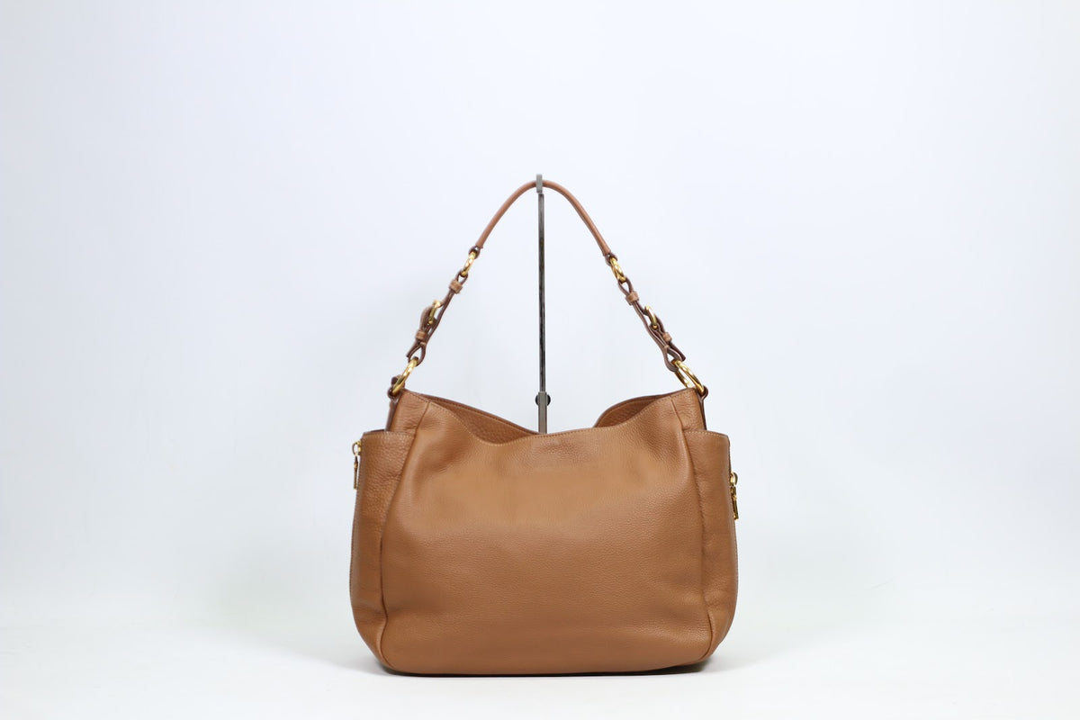 Prada Brown Vitello Daino Hobo ONE Shoulder Bag BR4863 (V167919)