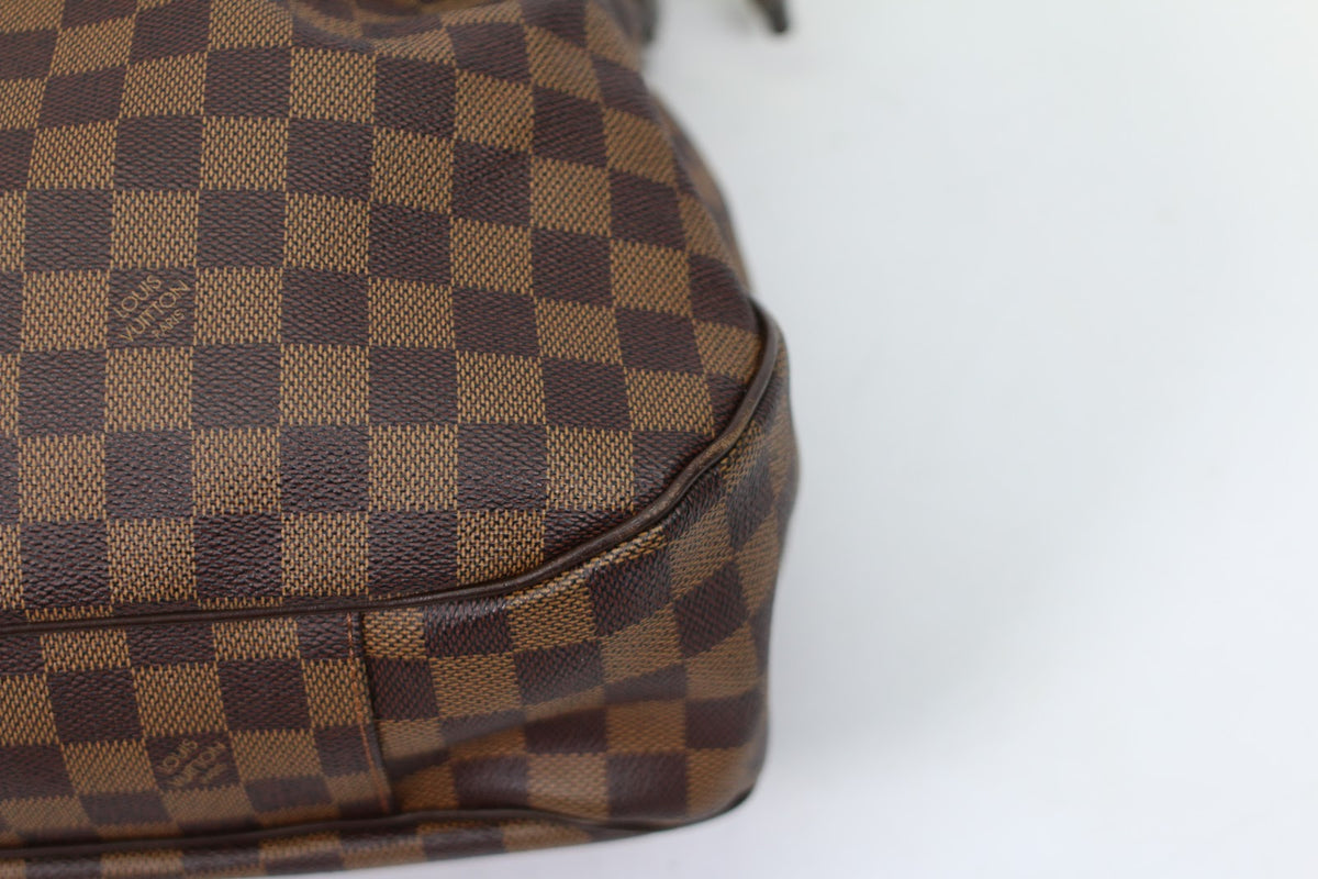 Louis Vuitton Brown PVC Damier Ebene Evora MM Shoulder Bag N41131 (V1230919)