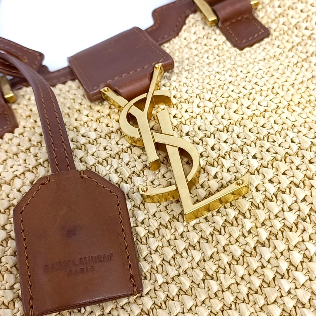 Saint Laurent Raffia New Cabas Chic Baby (424868) (10588952)