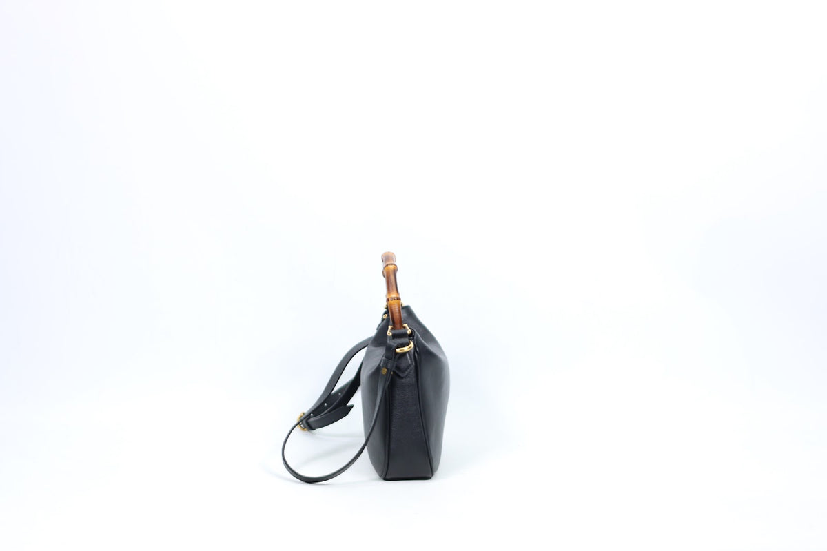 Gucci Black Leather Diana Bamboo Small Shoulder Bag 746251