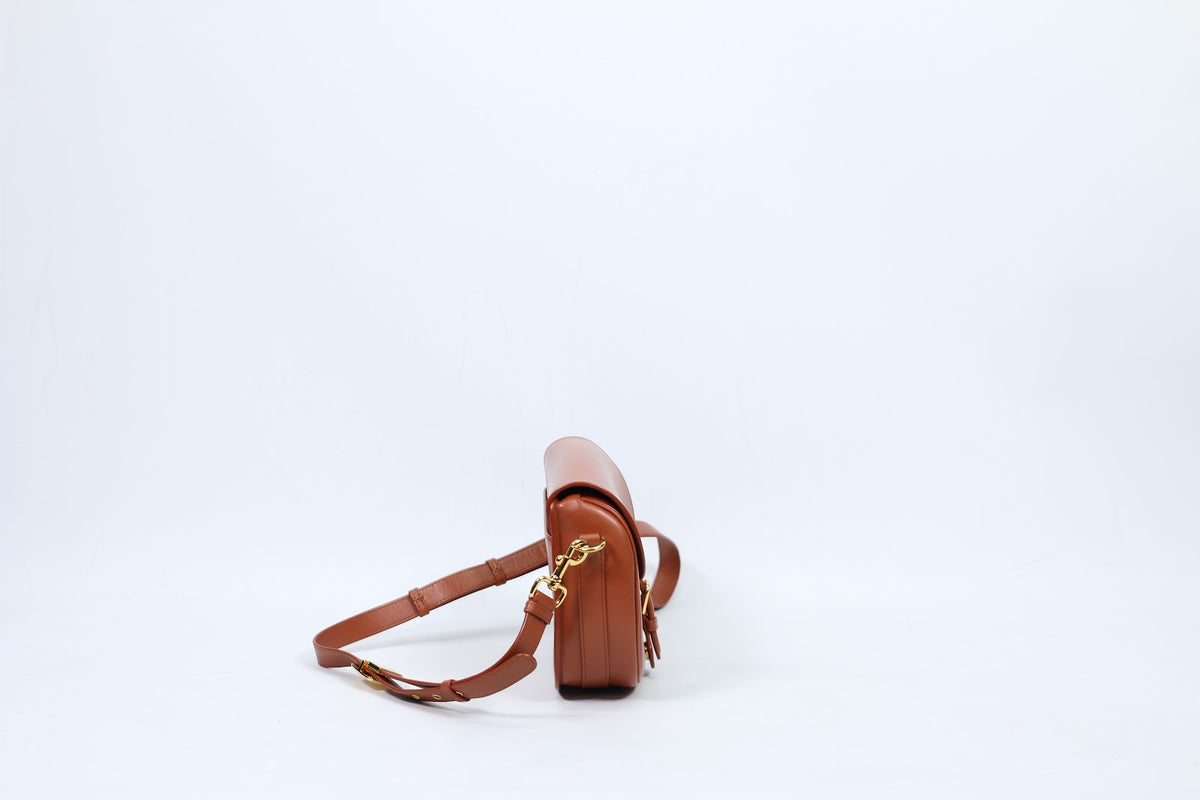 Dior Brown Leather Box Calf Bobby Medium Shoulder Bag M9319 (V5290814)