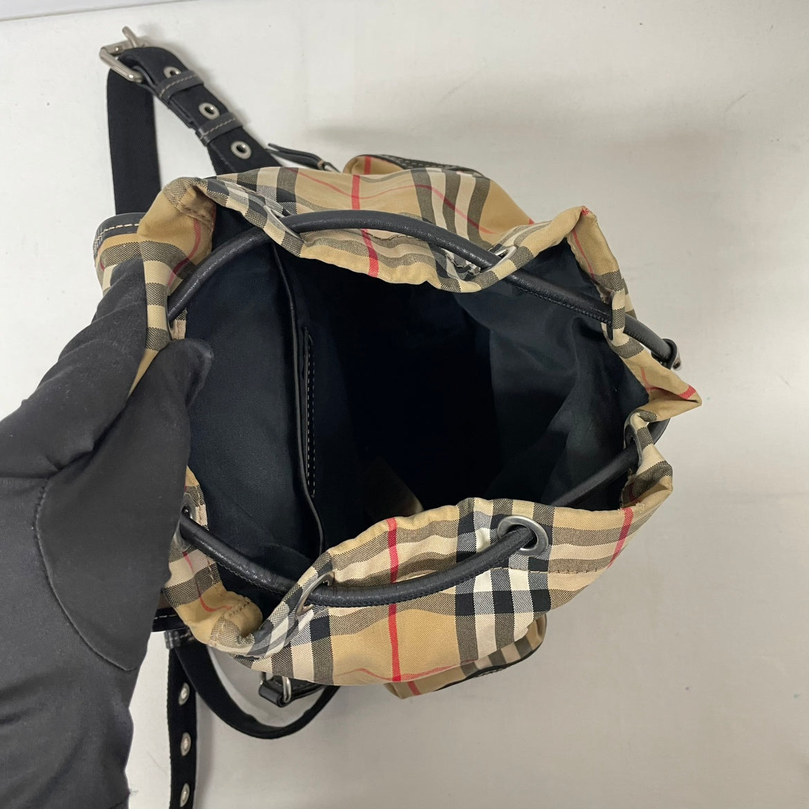 Burberry Beige Fabric Classic Check Rucksack ONE Backpack 4078471 (V2210814)