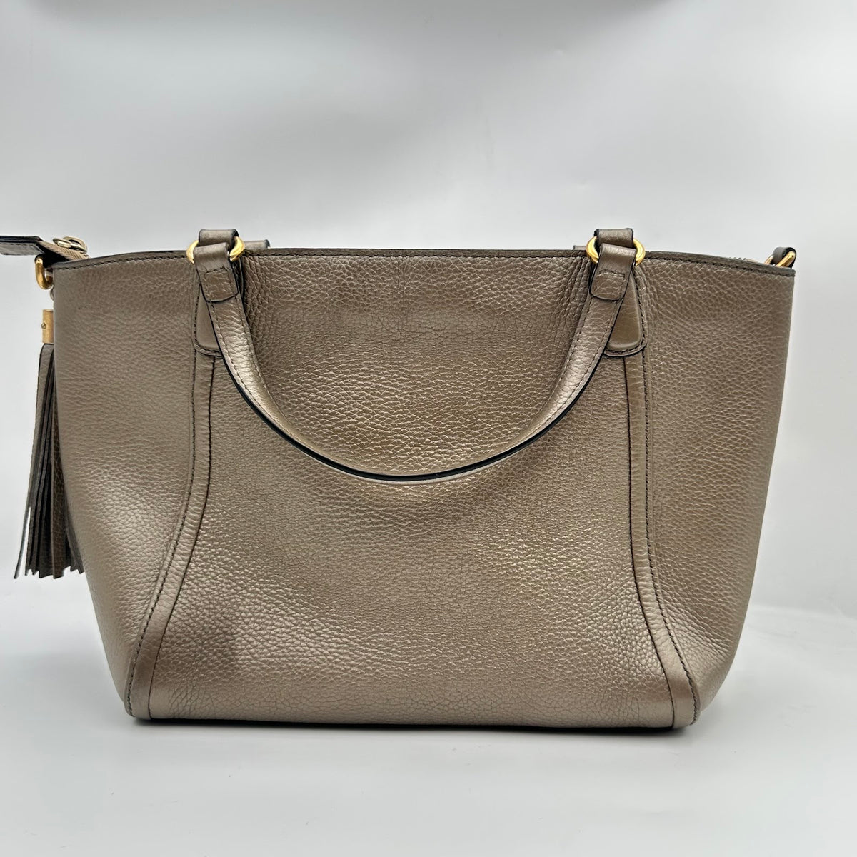 Gucci Embossed Calfskin Top Handle Bag Gold (LY1265)