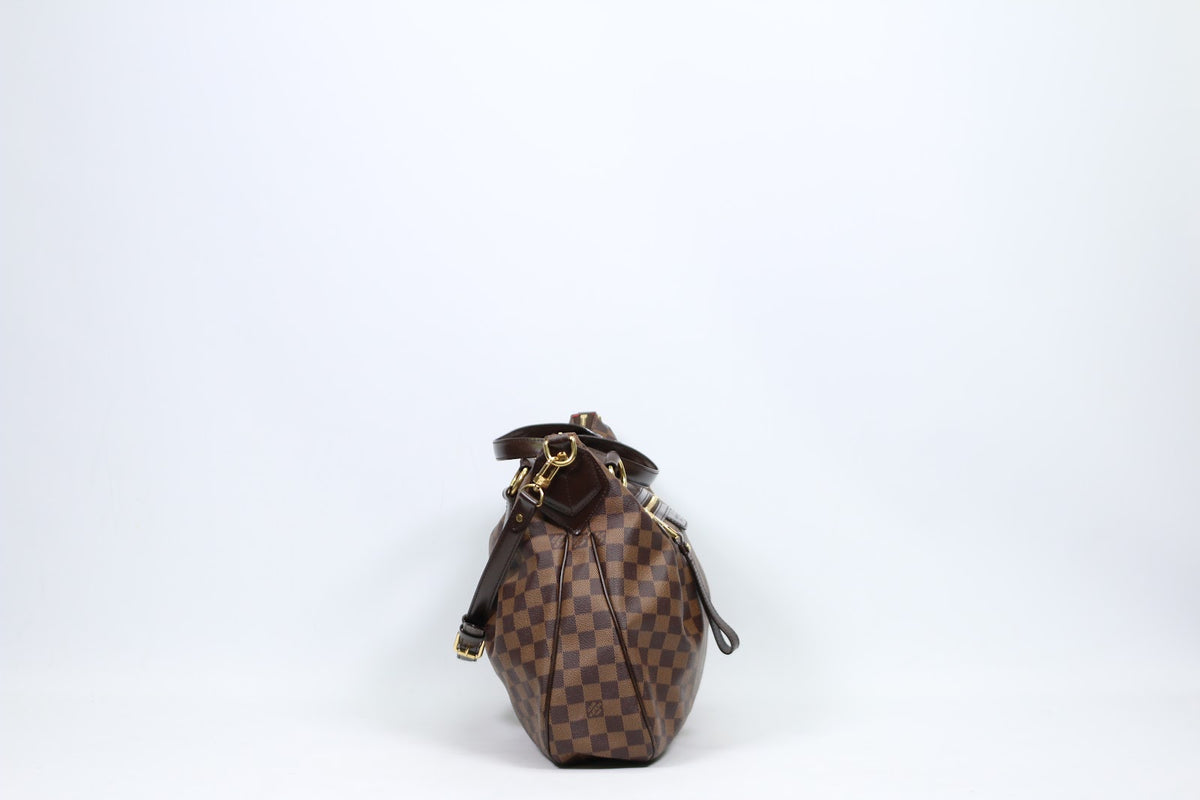 Louis Vuitton Brown PVC Damier Ebene Evora MM Shoulder Bag N41131 (V1230919)