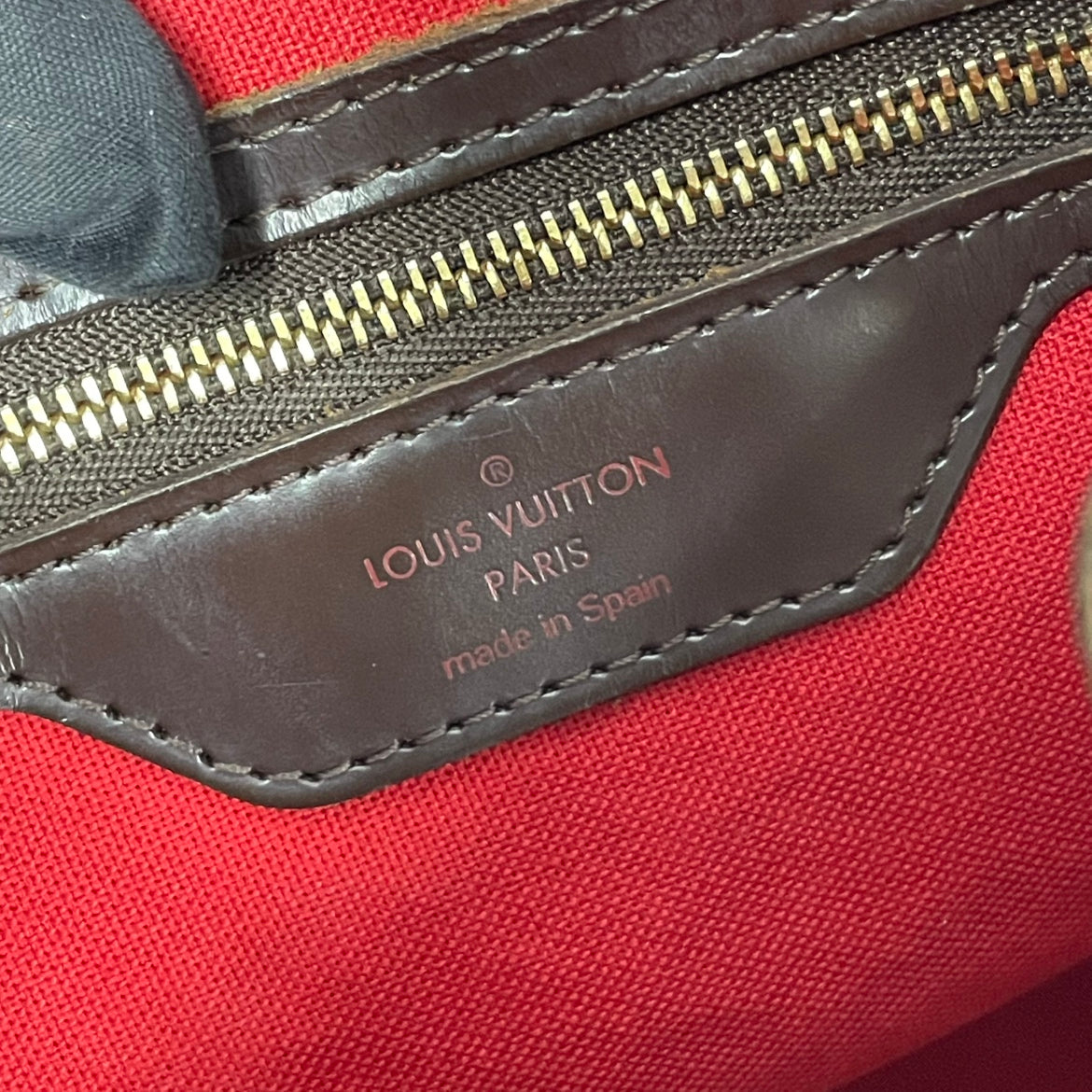 Louis Vuitton Brown PVC Damier Ebene Canvas Cabas Rivington ONE Shoulder Bag N41108