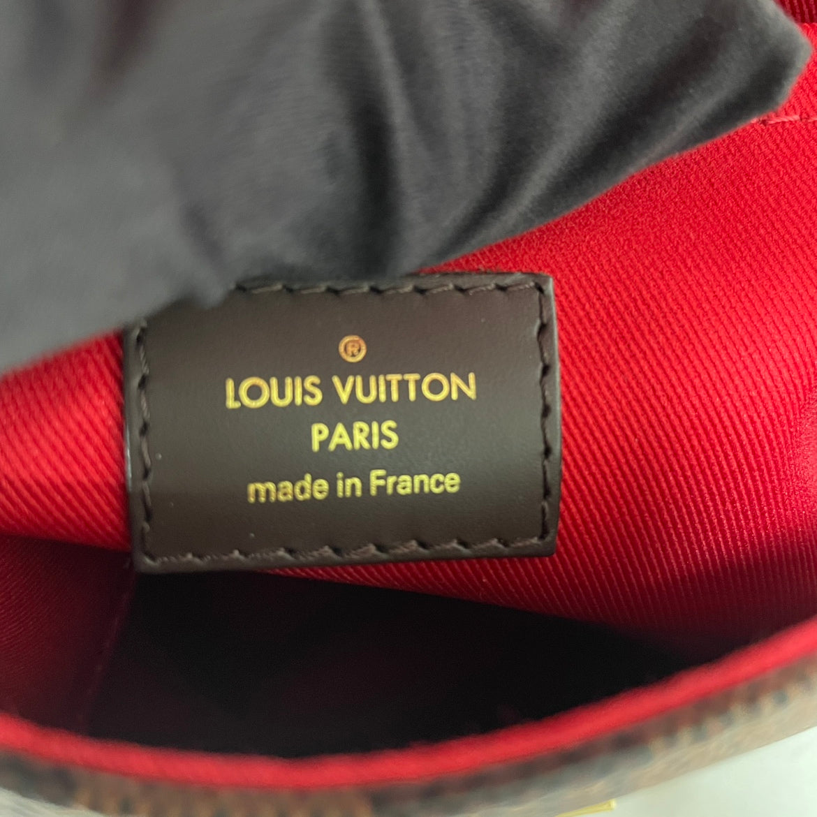 Louis Vuitton Brown PVC Damier Ebene Canvas Croisette ONE Shoulder Bag N53000 (V1240923)