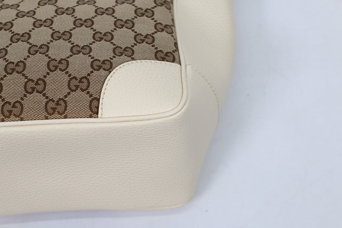 Gucci White Jacquard Canvas GG Small Shoulder Bag 449241