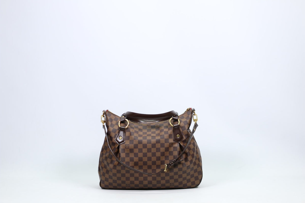 Louis Vuitton Brown PVC Damier Ebene Evora MM Shoulder Bag N41131 (V1230919)