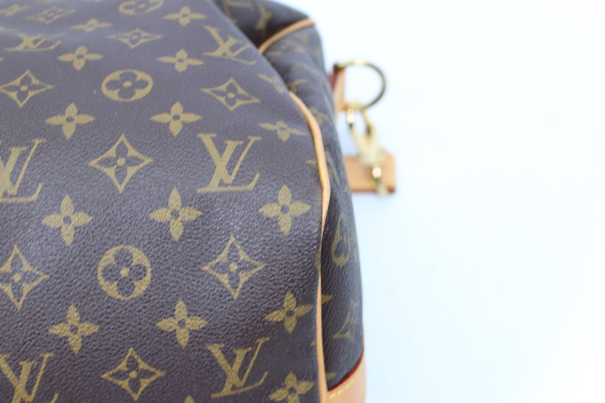 Louis Vuitton Brown PVC Monogram Canvas Keepall Bandouliere 45 Boston Shoulder Bag M41418