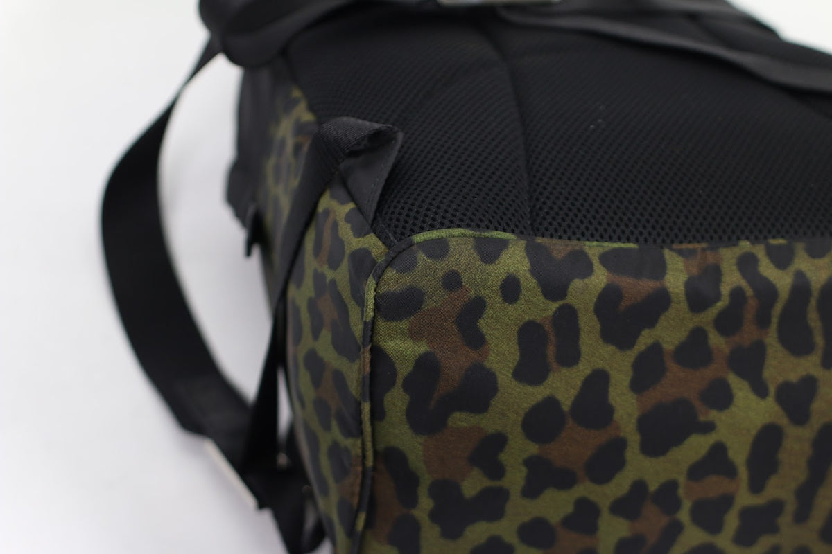 Prada Green Military Tessuto Leopard ONE Backpack 1BZ001
