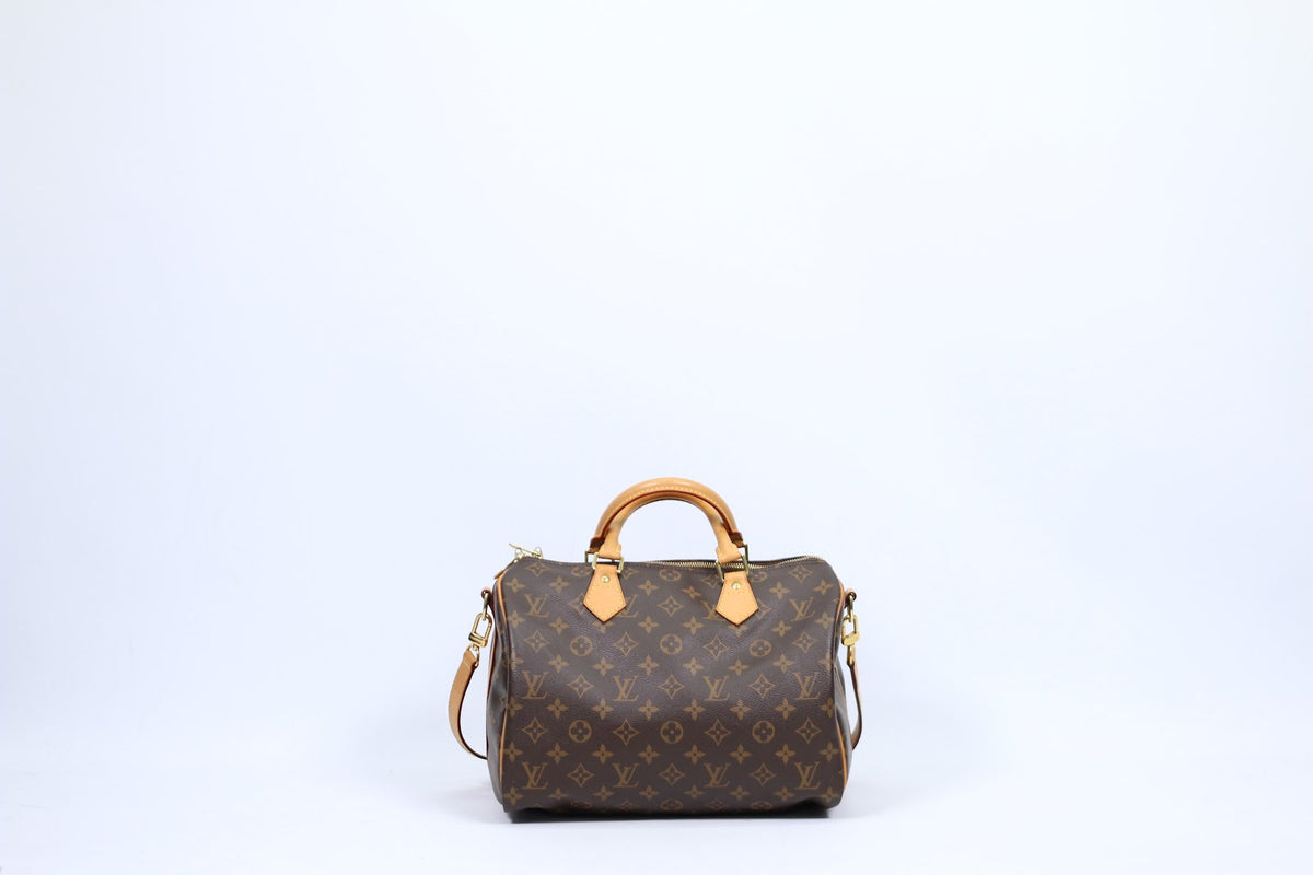 Louis Vuitton Brown PVC Monogram Canvas Bandouliere Speedy 30 Tote Bag M40391 (V1268915)