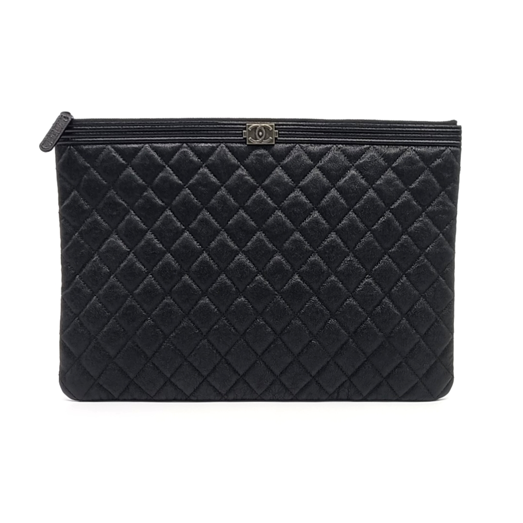 Chanel Caviar Boy Clutch Large (10337333)