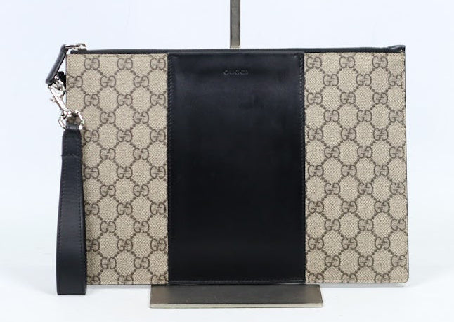 Gucci Black PVC GG Trim Eden Supreme ONE Clutch 495017