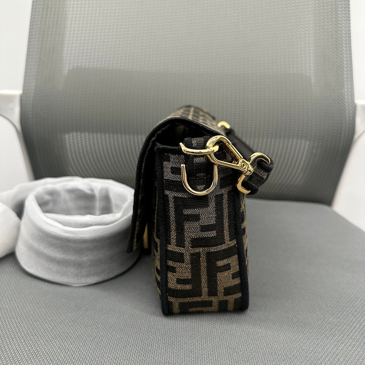 Fendi Monogram Baguette Medium - side