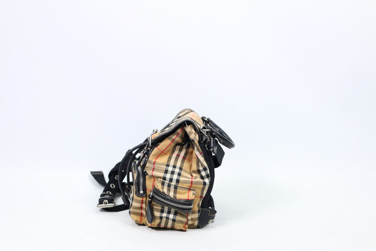 Burberry Beige Fabric Classic Check Rucksack ONE Backpack 4078471 (V2210814)