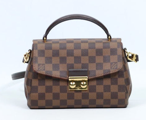 Louis Vuitton Brown PVC Damier Ebene Canvas Croisette ONE Shoulder Bag N53000 (V1240923)